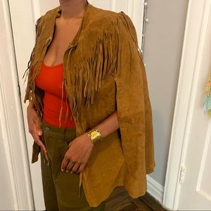 Zara Suede Poncho